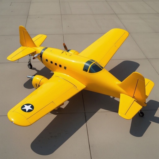 Plane, yellow and dog all fused together