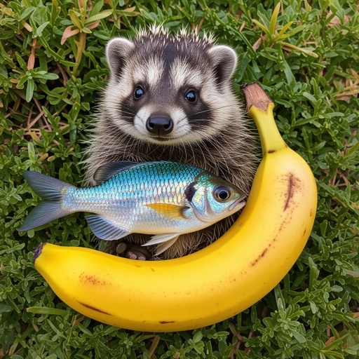 Fish,banana animal