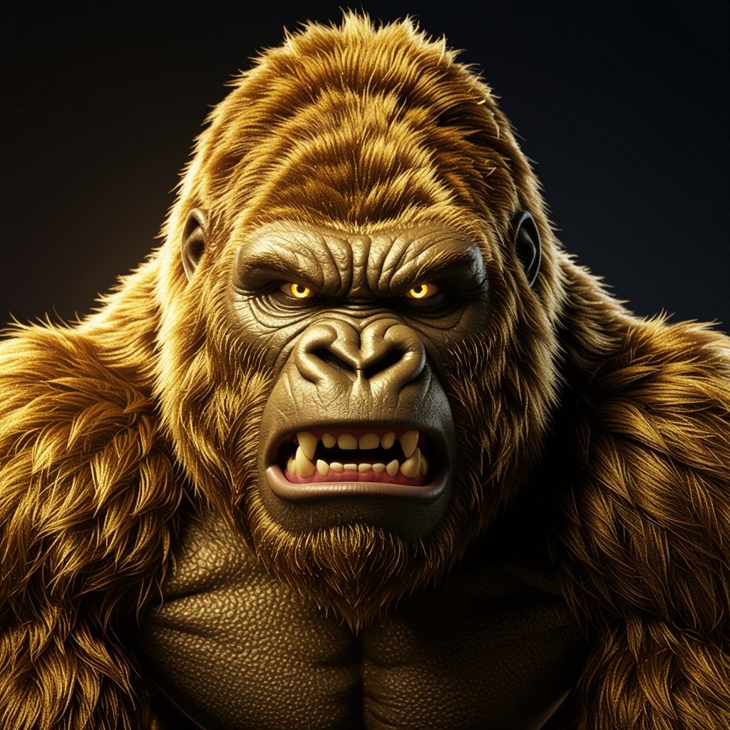 King gold gorilla anger