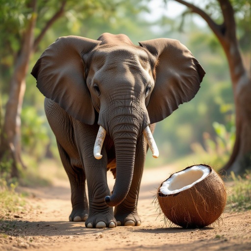 Elefante corpo di cocco