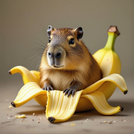 capybara bananini a capybara inside a banana peel