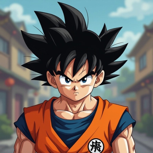 Goku con el cuerpo de un gato