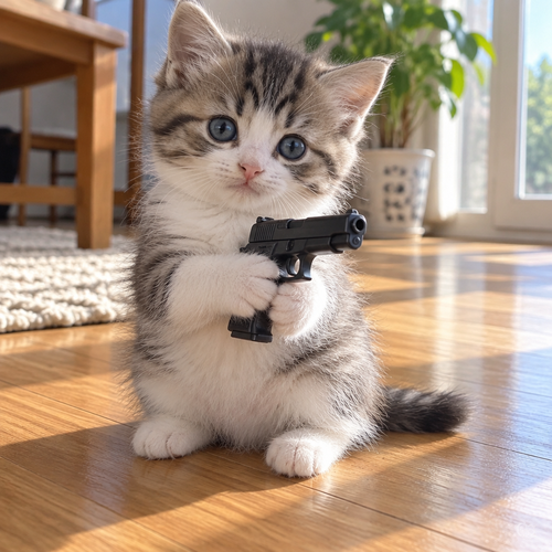 Gattino pistola 