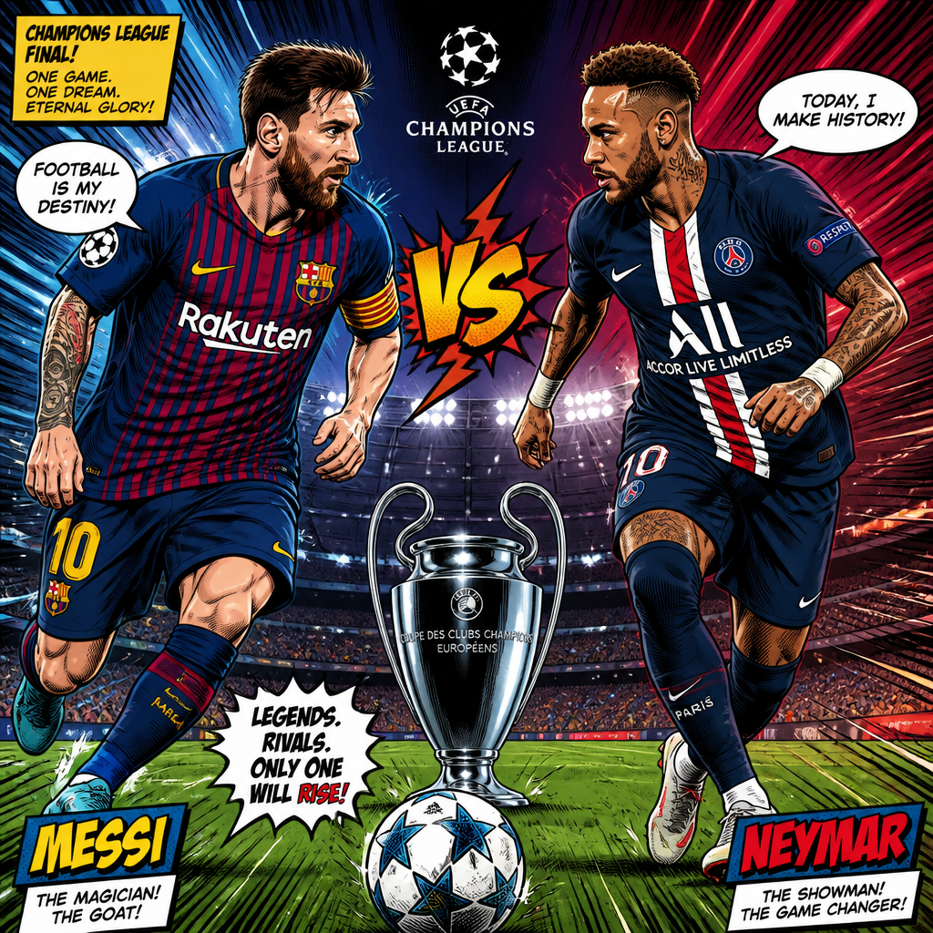 Messi vs Neymar in champions league final