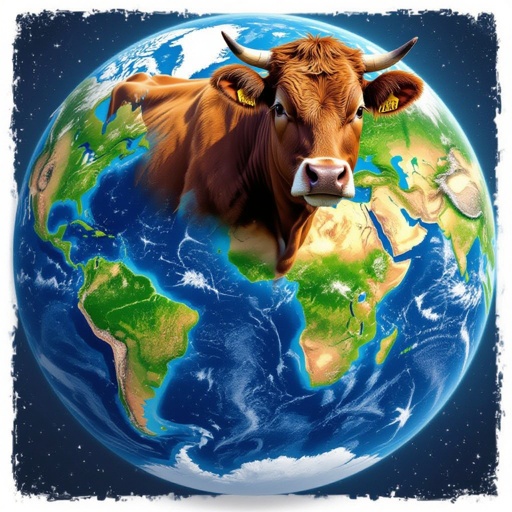 A cow whit the erth 