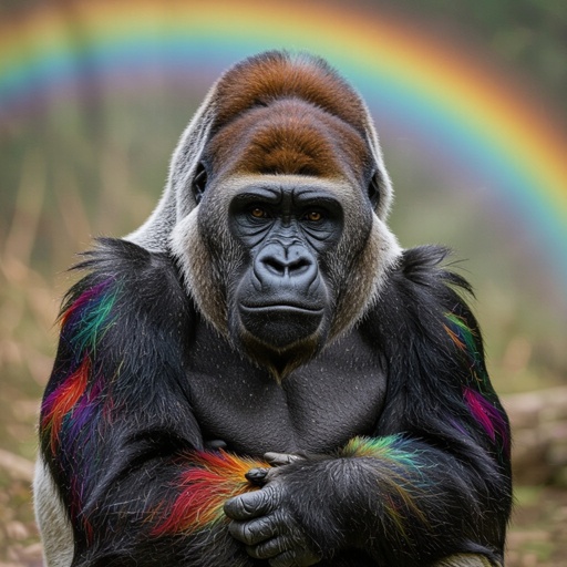 Rainbow gorilla