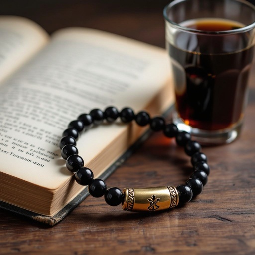 Bracelat with book with glas