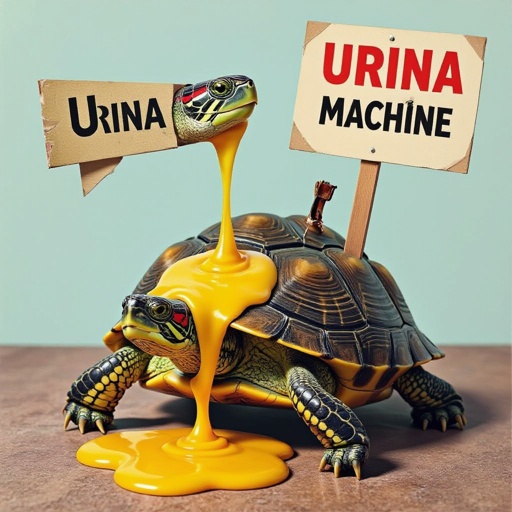 Urina Sr. onte fuso Una tartaruga