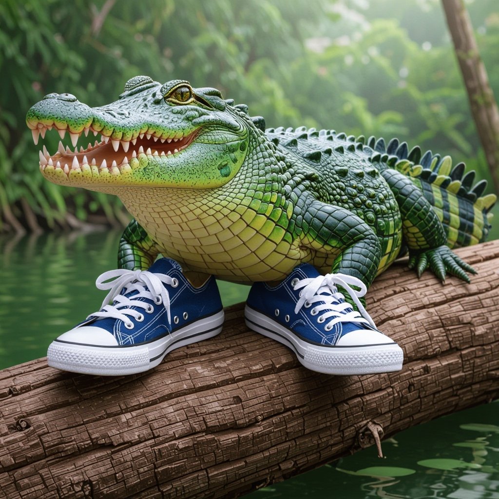Crocadile with shoes