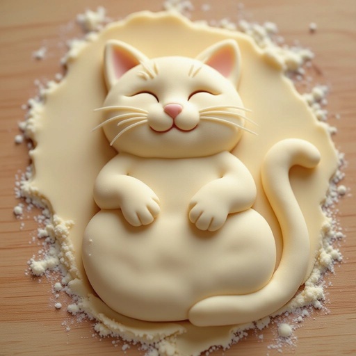 Un gatto fatto di pasta