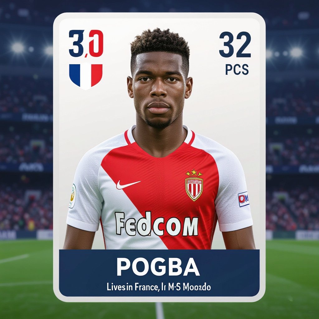 Pogba fc mobile card live in france in as Monaco and age 32