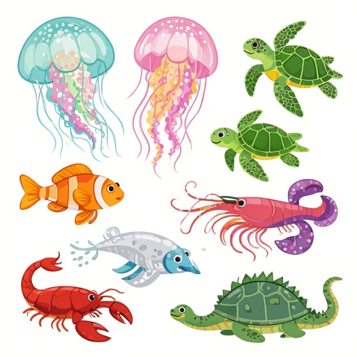 🪼🐢🐡🦐🦞🐙🦎🦑🐍🦕