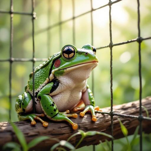 Frog zoo watching pepole 1000 cages