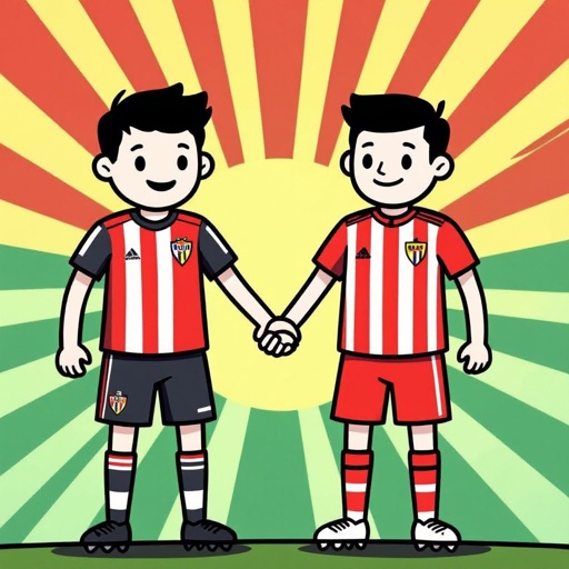 Un hombre palo con mitad de camiseta del Sevilla y la otra mitad del Betis 