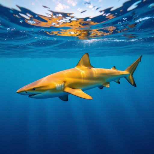 Banana shark in the Ocean