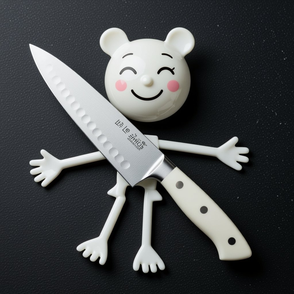 Le le Sahur is a kitchen knife with a face and feet and arms attached to the knife el Dorado kan bukan kahat saat sahur tak tak bulan