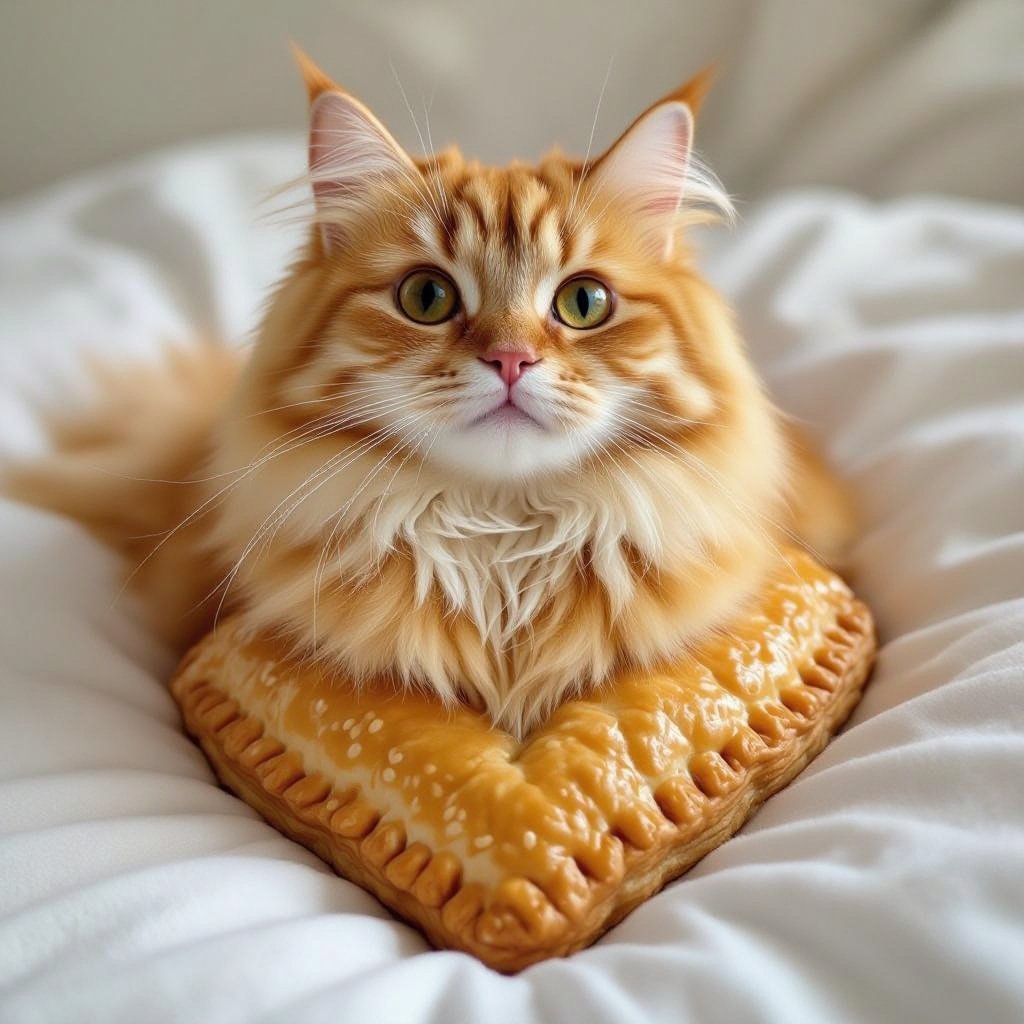 A cat with a pop tart body