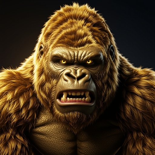 King gold gorilla anger