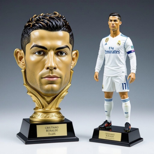 Faça um troféu com cara do Cristiano Ronaldo e pernas 