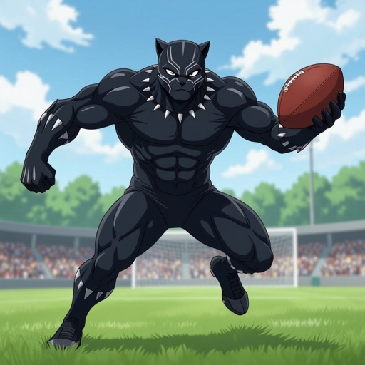 Black panther foot ball balloons