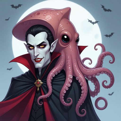 Um vampiro misturado com uma Lula