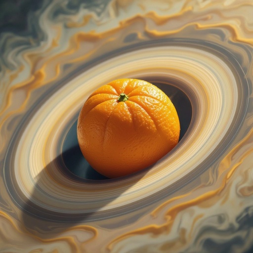 Orange inside a Saturn