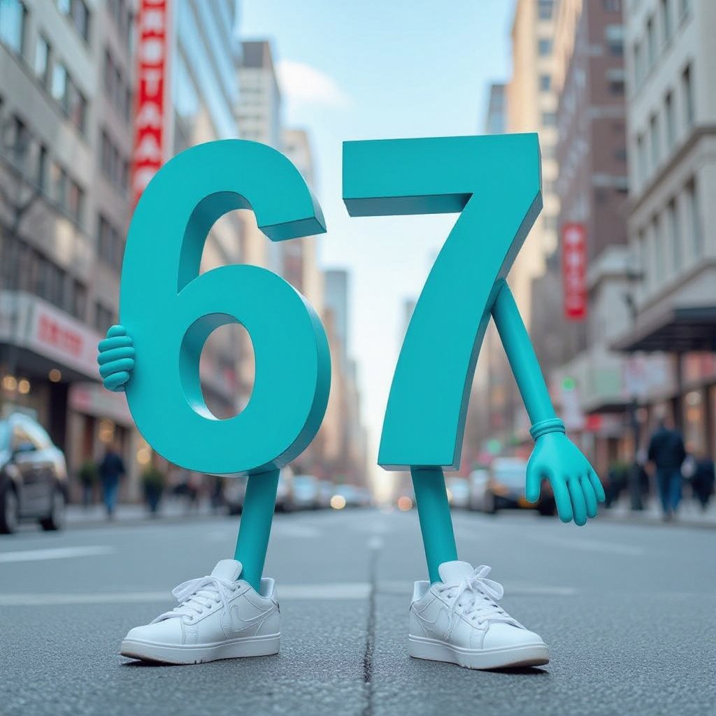 Cyan number 67 2 cyan arm 2 cyan leg 2 wear white shoes in city