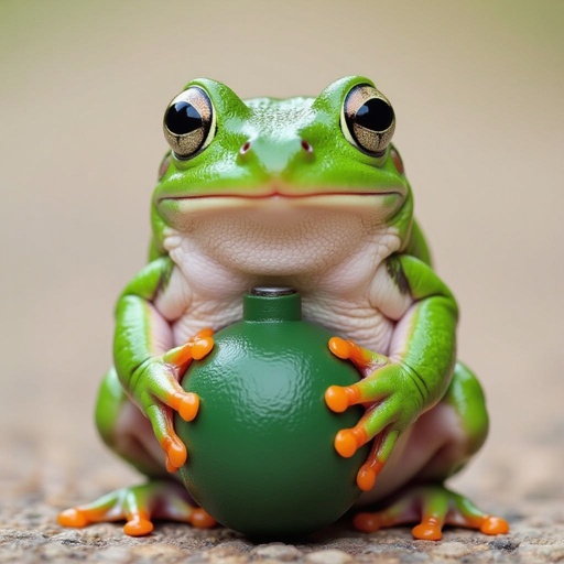  A frog with a bomb 