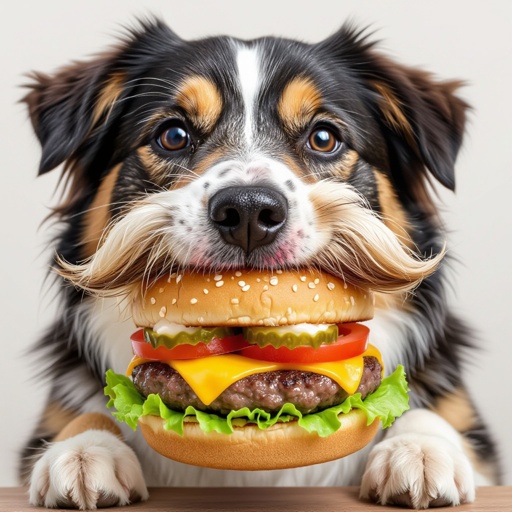 Dog mestache burger