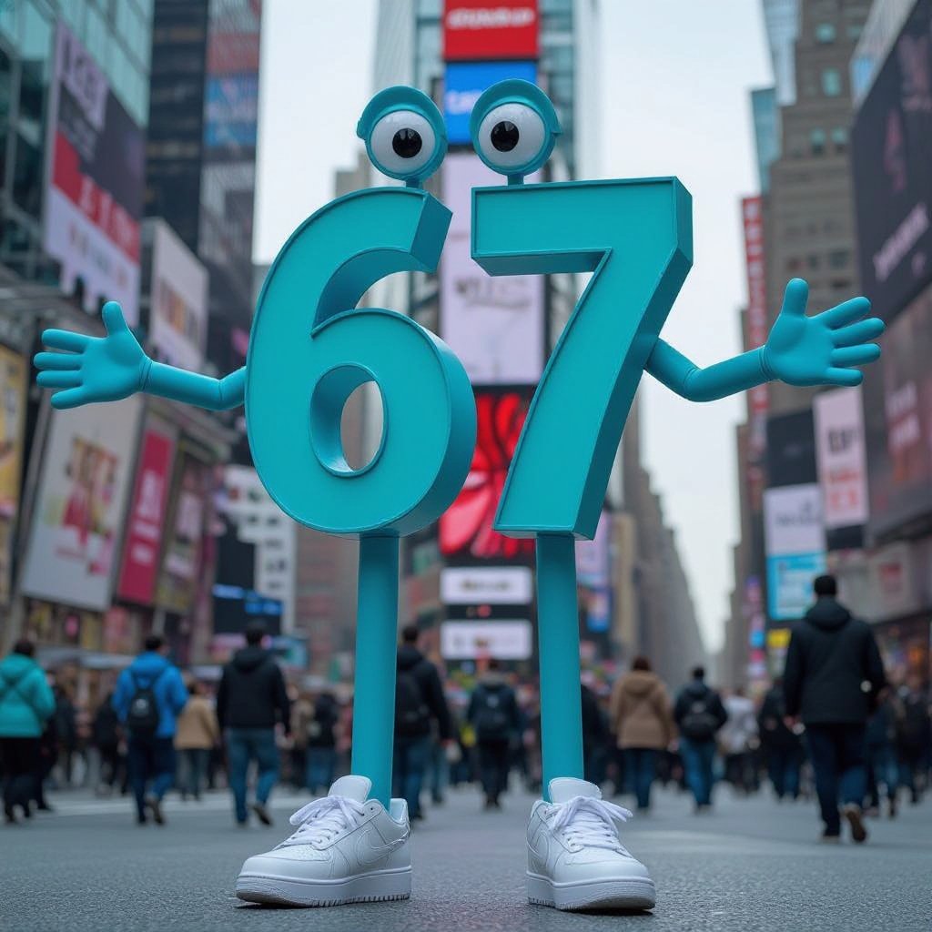 Cyan number 67 2 cyan arm 2 cyan leg 2 wear white shoes in city