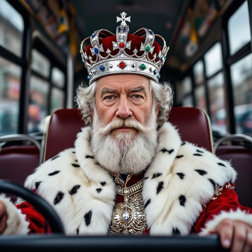 King silver big bus