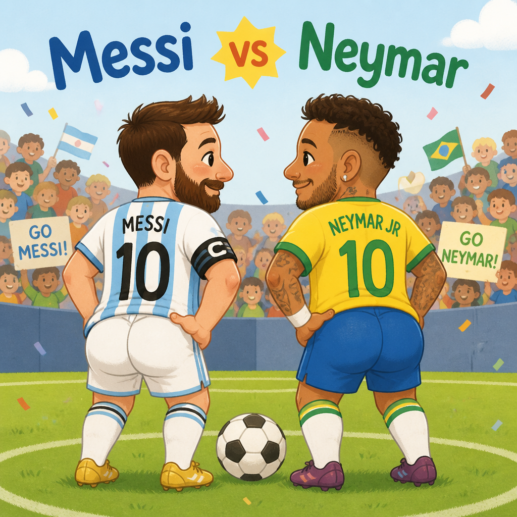Messi vs Neymar butt