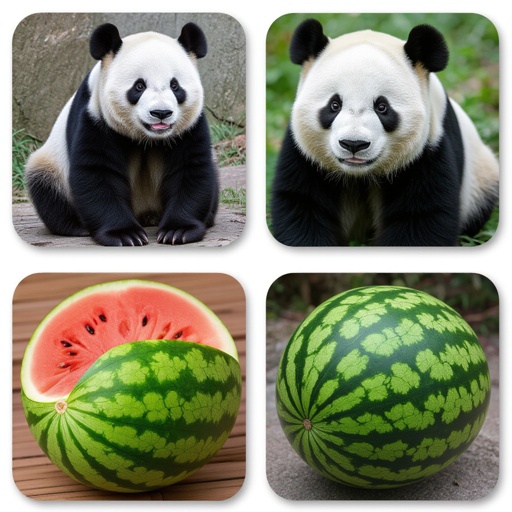 A panda as a watermelon 