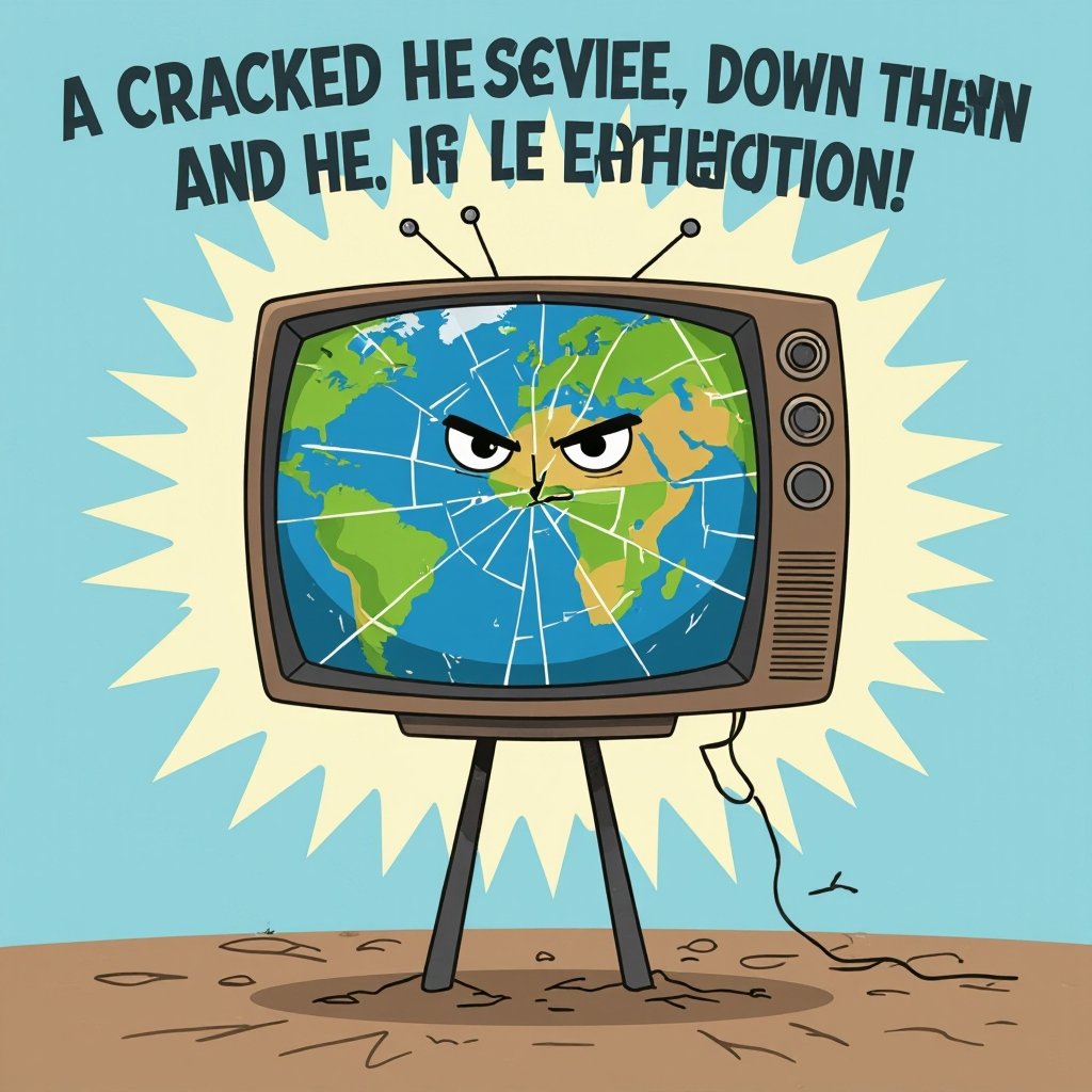 Tv is evil and he is the earths is breaks in half