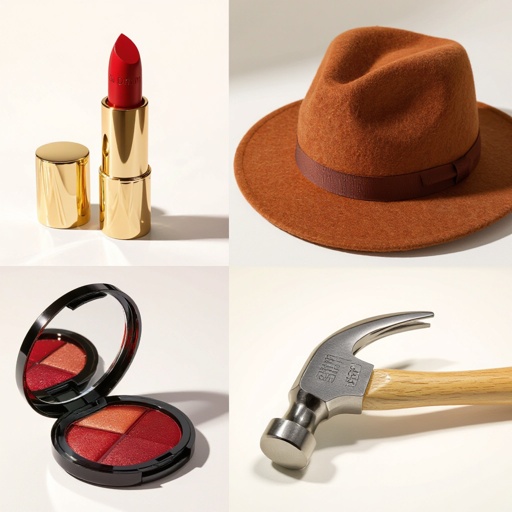 Rossetto, cappello, martello