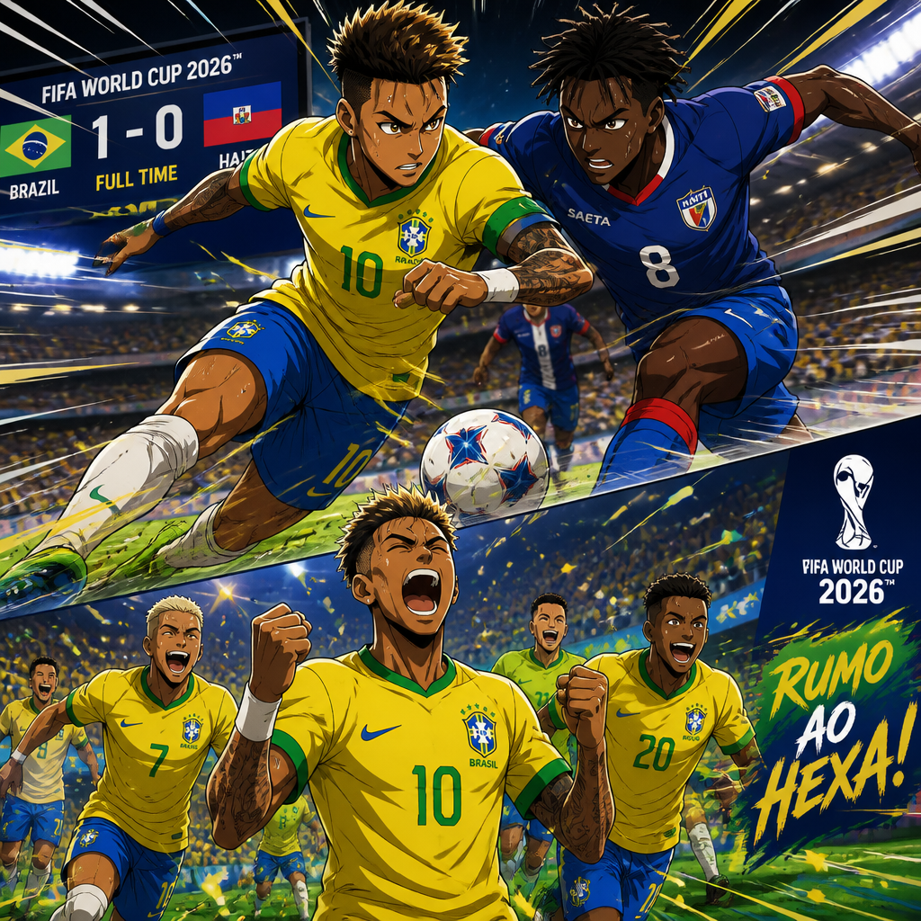 Brazil versus Haiti 2026 World Cup group 1-0 Brazil winning
