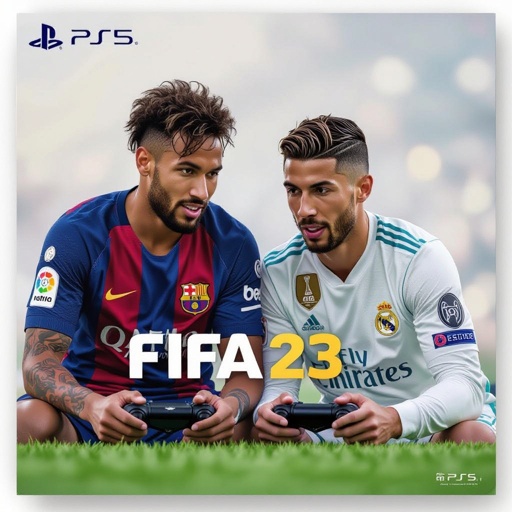 Neymar jr. c Ronaldo leo messi luis suaréz playing fifa 23 with their ps5
