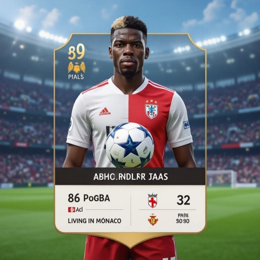 Pogba fc mobile card and make it more and more and more English and more easy for everyone in the world and rating is 86 and live in france in as Monaco and age 32