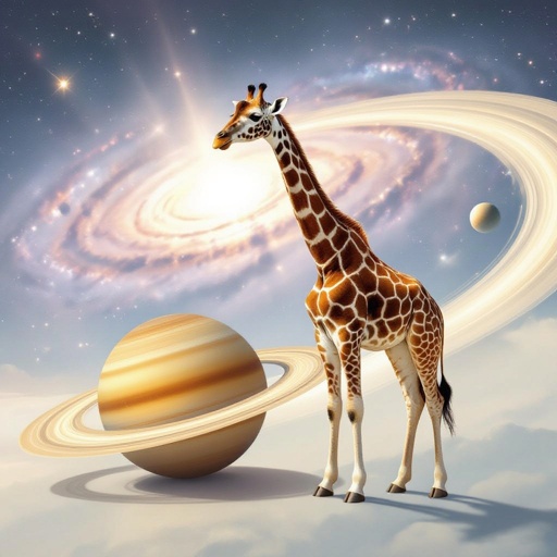 Giraffe around saturno saturnita galaxy