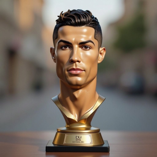 Faça um troféu com cara do Cristiano Ronaldo 
