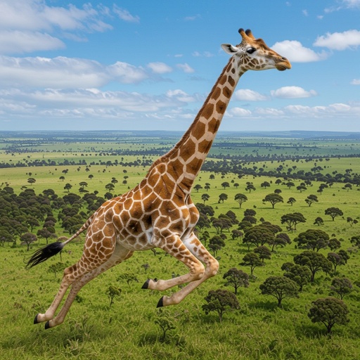 Giraffa che vola