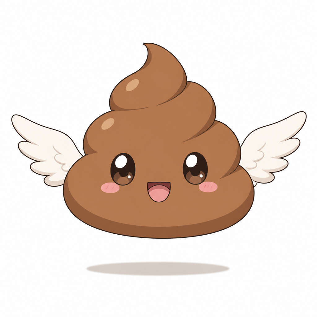 Poop with bird wings