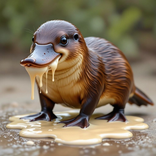 Platypus with a ice cream body