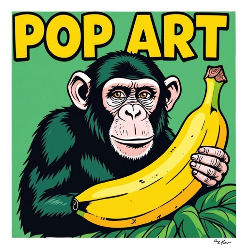 Scimpanzé verde dentro una banana