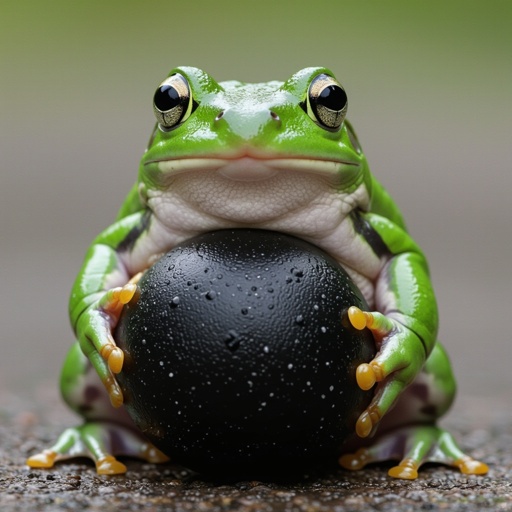 A frog with a bomb 