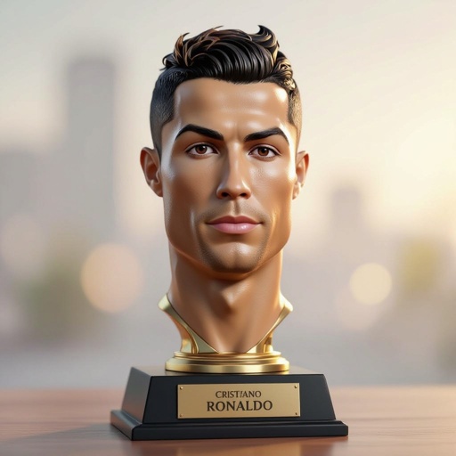 Faça um troféu com cara do Cristiano Ronaldo 