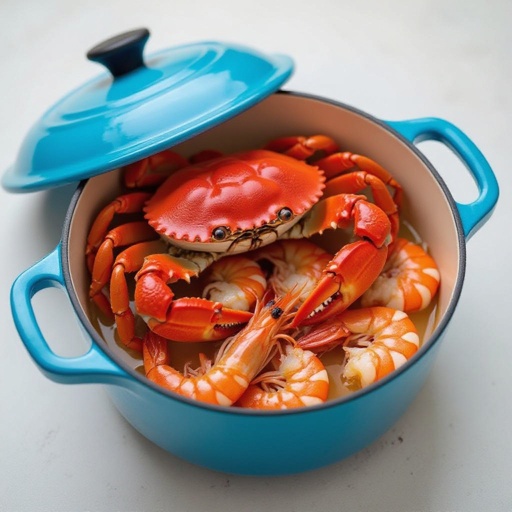 Crab is cook shrimp