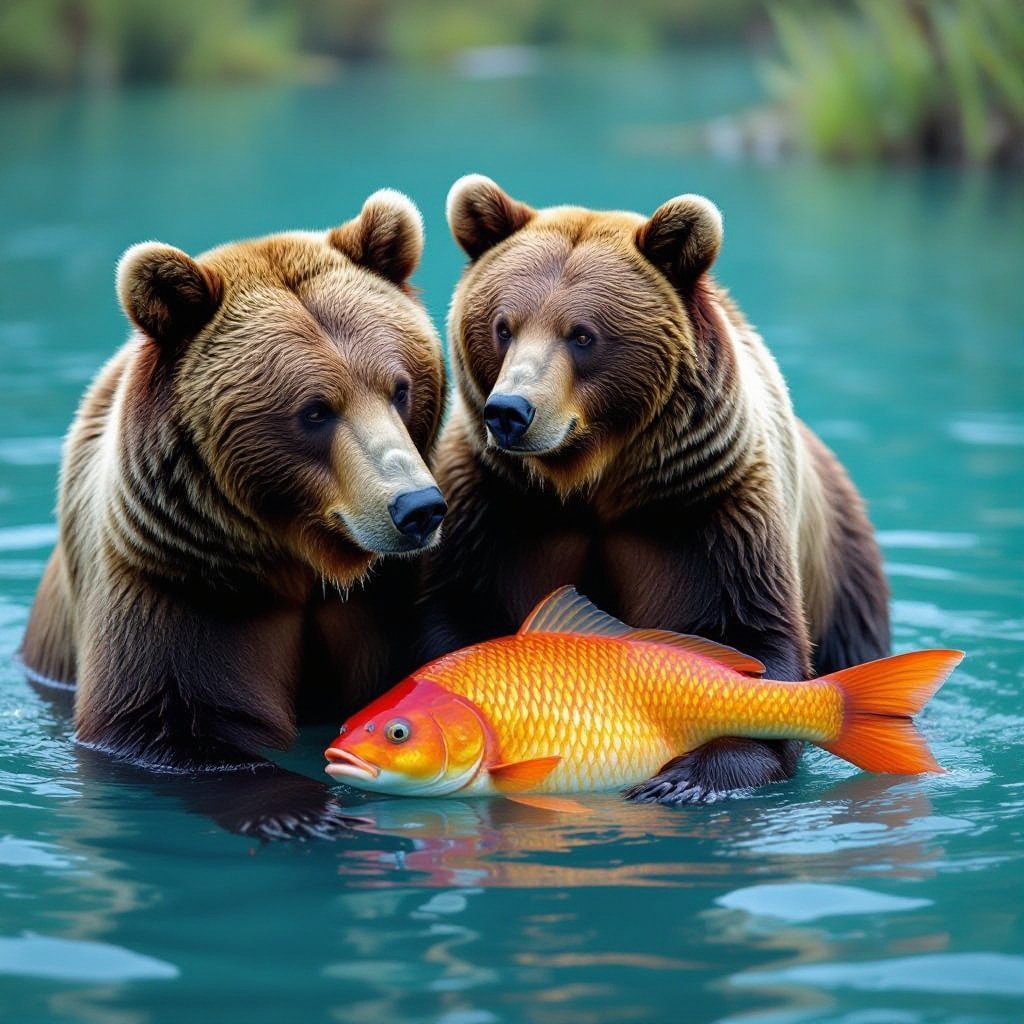 Fish bear body in pond