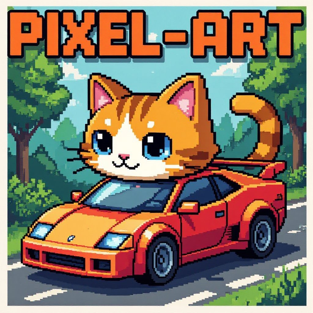 A cat combined with a car