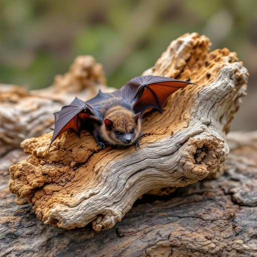 A piece of wood that’s like alive that has a bat that’s brown